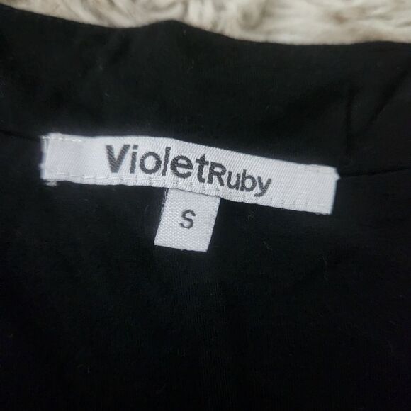 Violet Ruby Patchwork Pattern Mixed Black and White Tunic Tank Top Size Small - Picture 6 of 9